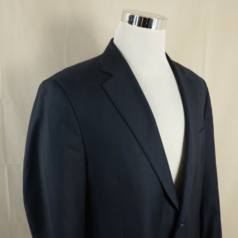 Peter Millar 44R Sport Coat 100% Wool Dark Navy Blue Two Button Double Vented